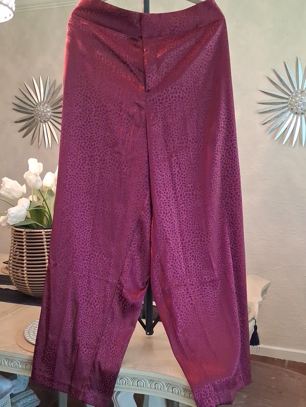 Eloquii Plum Wide Leg Satin Pants